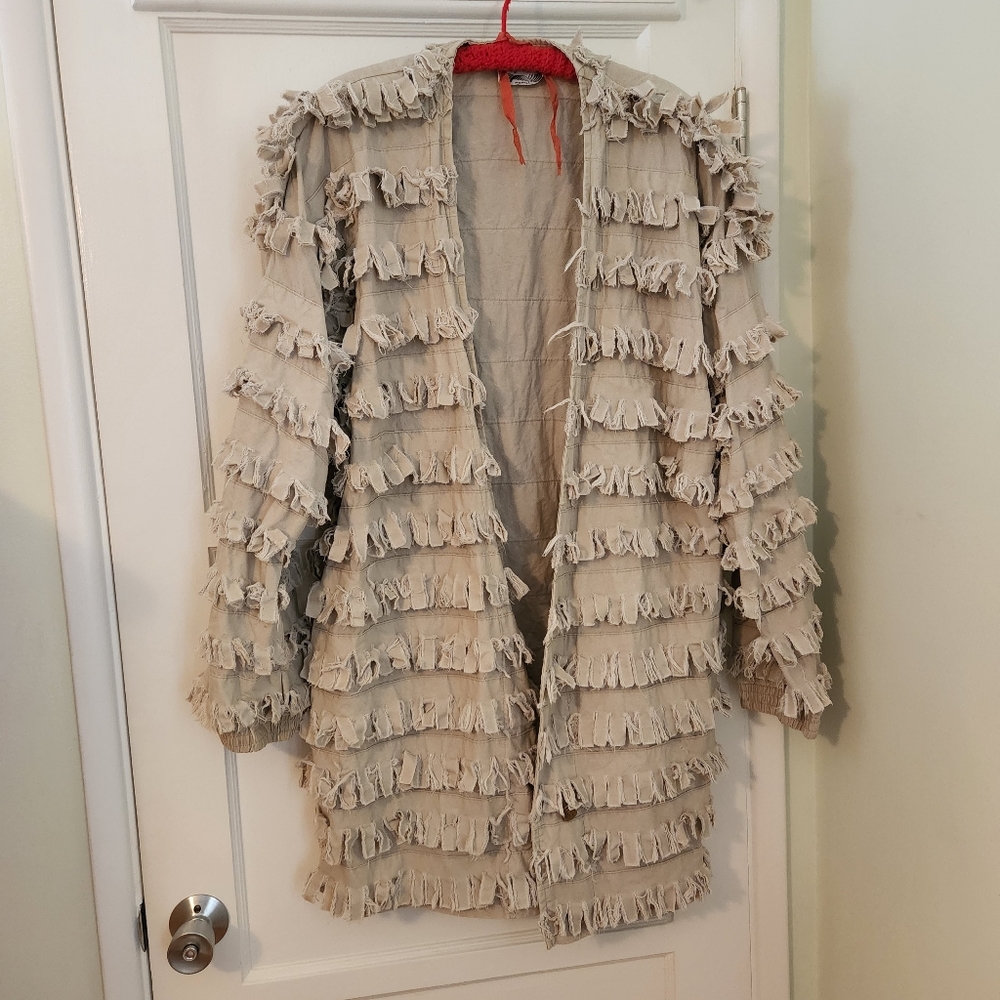 Design Today Fringe Shaggy Jacket